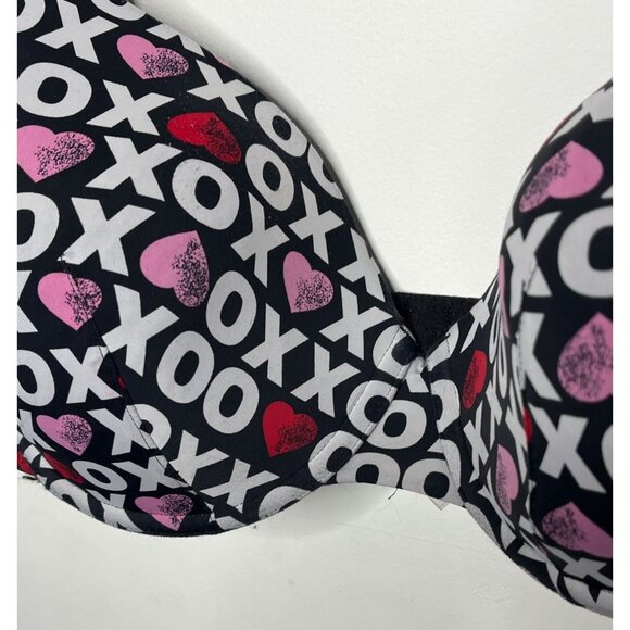 Cacique 42DD Plus Size XOXO Heart Print Padded Bra - Picture 6 of 13